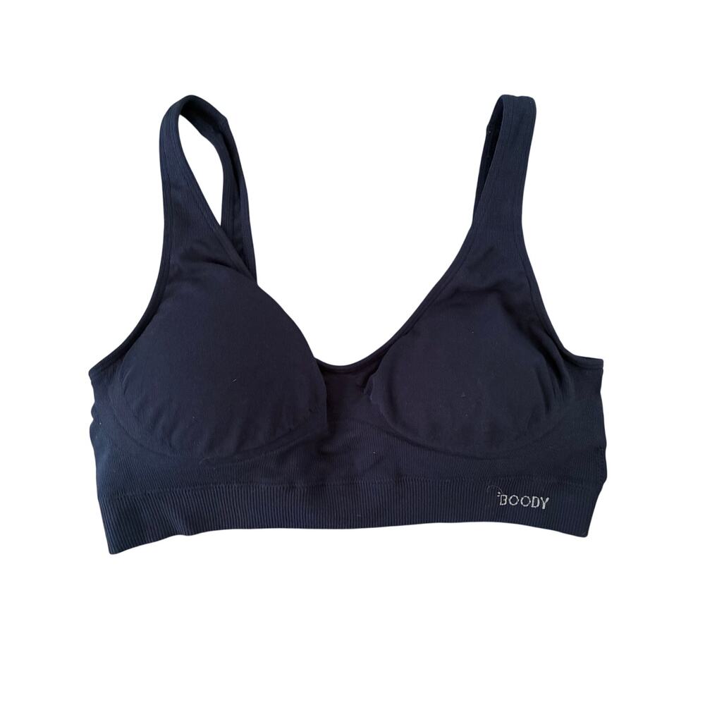 Boody Navy Blue Seamless Padded Bra Extra-Large Comfortable Pullover Bamboo